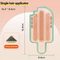 Ice cream cone shaped cat grooming toy with rubbing corner, mint ball and feather attachments