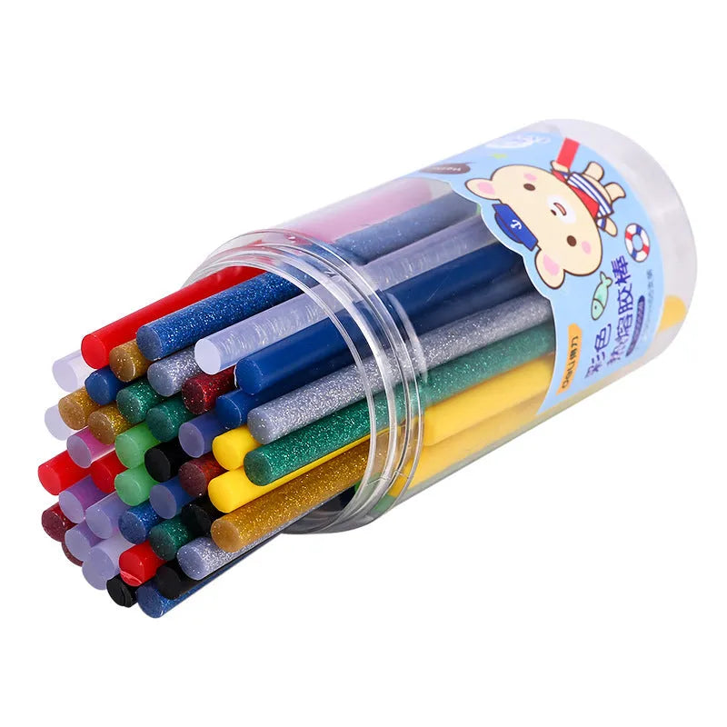 55 transparent hot melt glue sticks with 7mm diameter for craft and repair projects
