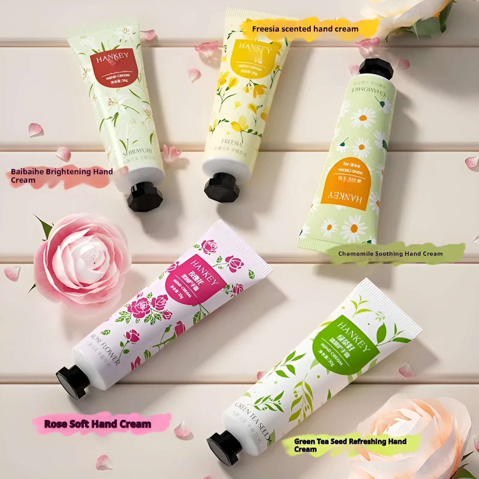30g tube of fruit hand cream for moisturising and nourishing dry skin with multiple fragrance options