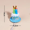 Cartoon printed dog birthday hat and drool towel set in polyester