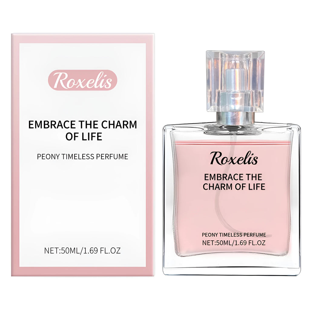 Eternal Perfume 50ml bottle with floral extracts including peony, jasmine, lavender and patchouli leaf