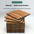 Camphor pine floor tile with brushed wax oil finish measuring 30x30cm