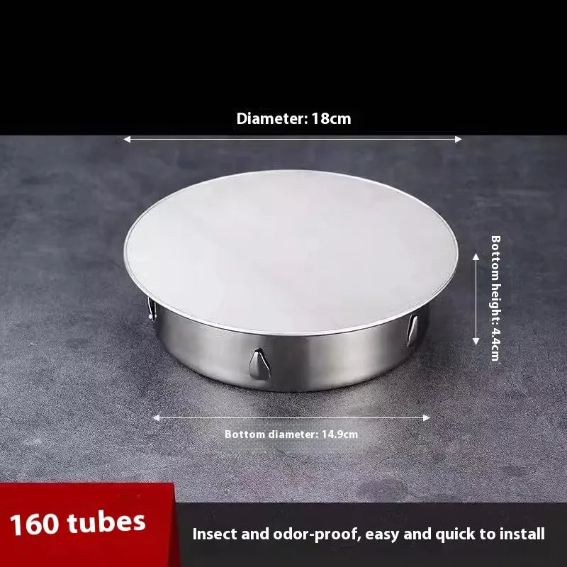 Stainless steel deodorant floor drain seal cover with inlay design