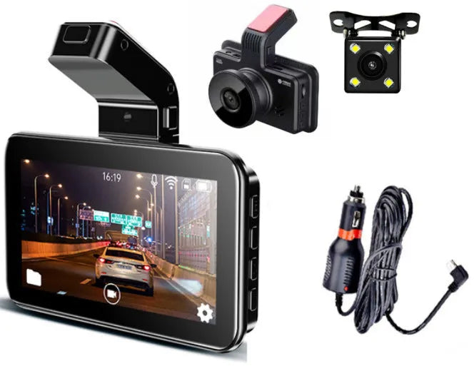 3-inch car DVR dash camera with dual lens front and back recording capability