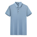 Short sleeve cotton business shirt with a lapel collar in Army Green colour.