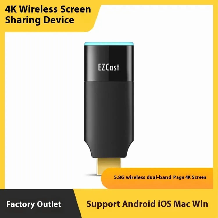 EZCast2 Black dual band wireless 4K HDMI screen saver adapter with remote module