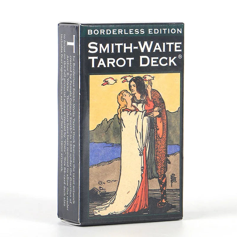 Borderless Waite Tarot card deck 78 cards in compact box coated paper