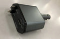 Retractable 4-port car charger for cigarette lighter sockets with QC3.0 fast charging