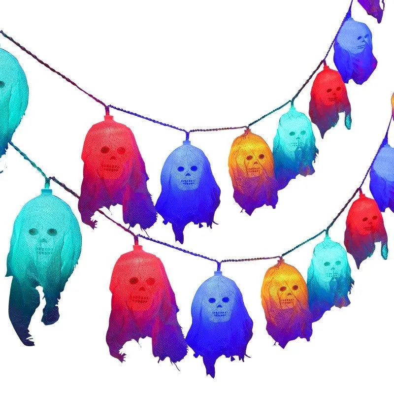 Halloween battery-powered string lights for indoor wall decoration in colour or warm white options