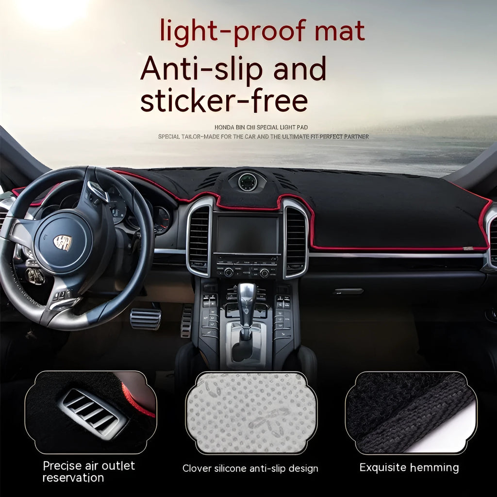 Silicone dashboard light proof pad for Toyota Prado instrument panel with colour edge options