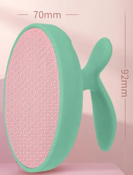 Nano foot grinder with rose quartz glass surface in pink ABS body for callus removal
