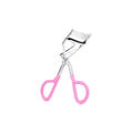 Metal eyelash curler in black on white background, non-electric integral beauty makeup tool