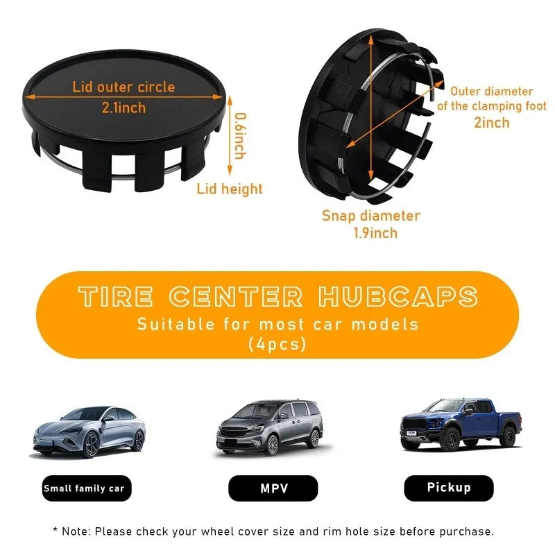 54mm plastic wheel hub cap for Japanese vehicles in black or silver colour options