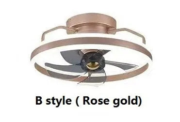 Modern simple style ceiling fan with light fixture, 50cm diameter, with PC blades and acrylic shade.