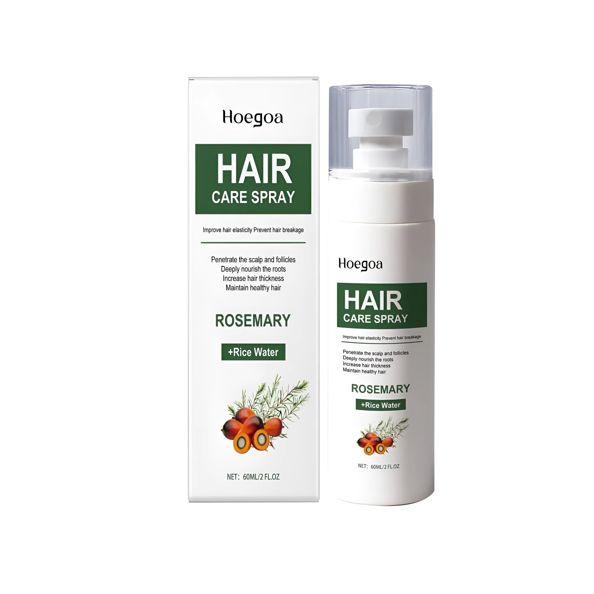 60ml Rosemary Hair Care Spray bottle with natural oil formulation