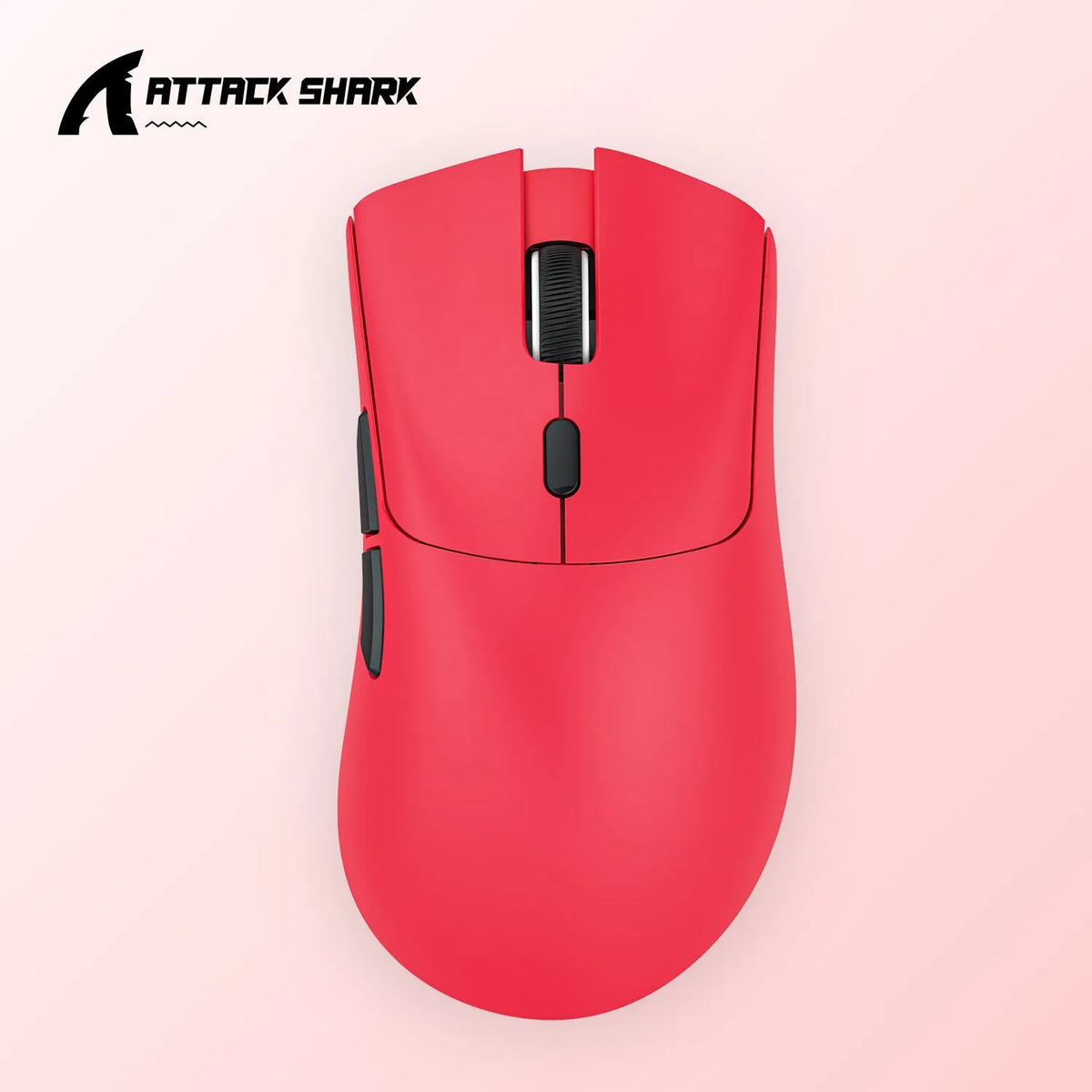 Attack Shark wireless Bluetooth mouse in black, white, and red colours