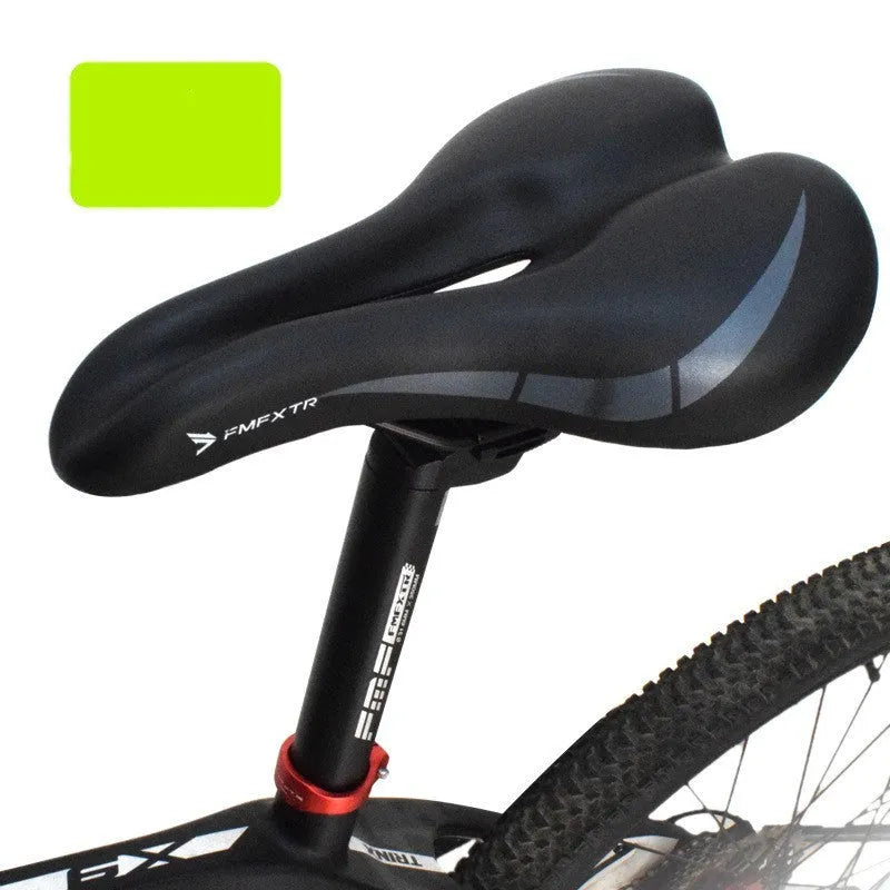 Bicycle seat cushion with hollow design measuring 270mm by 180mm in PU leather
