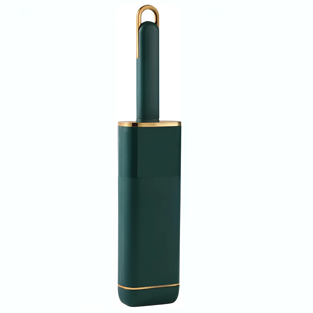 Pet hair remover brush with storage base in blue, green or white colours