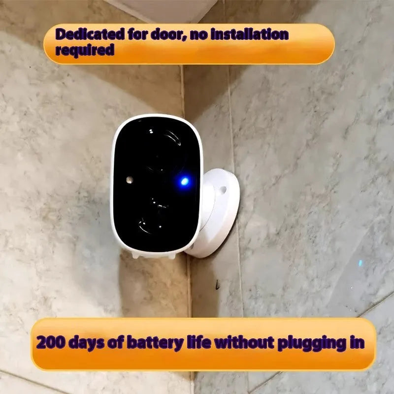 Wireless indoor security camera with battery power and mobile remote viewing capability