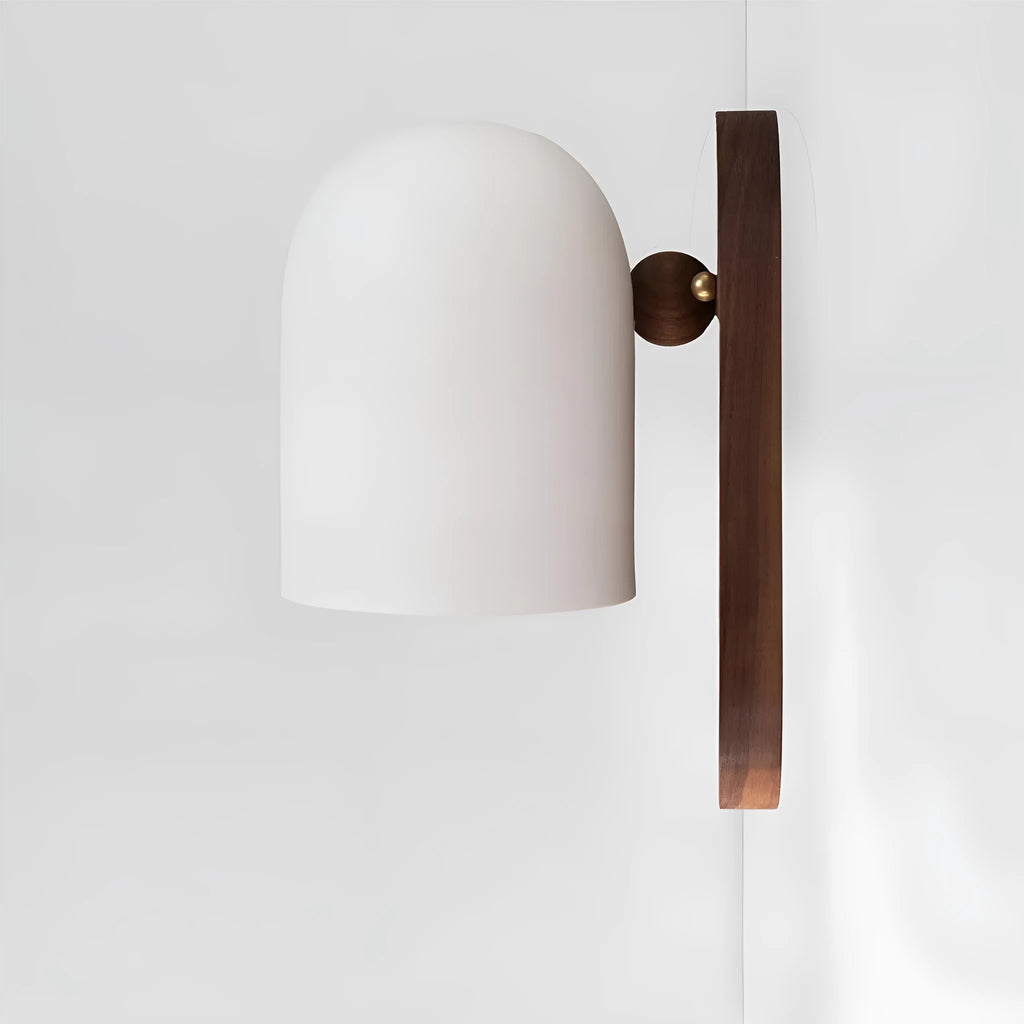 Japanese Zen ball light in black as wall lamp with 350-degree rotation for hallway