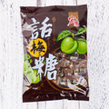 Three bags of hard candy: Guava flavour (350g), Plum Sugar flavour (350g), and Tangerine Peel flavour (355g).
