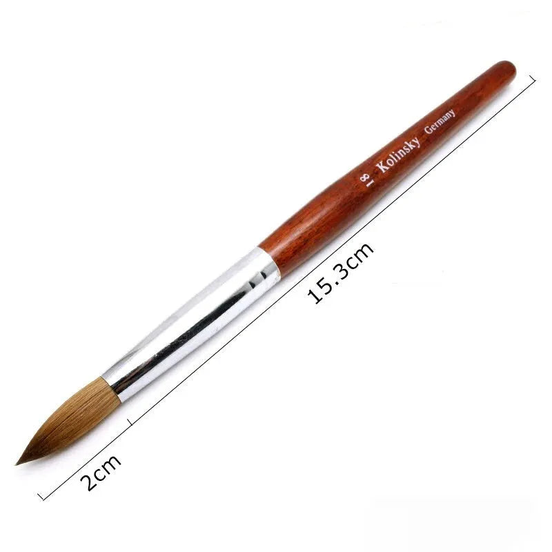 Watercolor crystal Siberian mink nail polish pen with round head tip for nail art