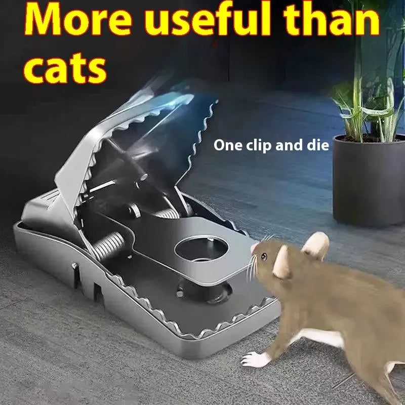 Automatic mouse trap cage for indoor rodent control in plastic construction