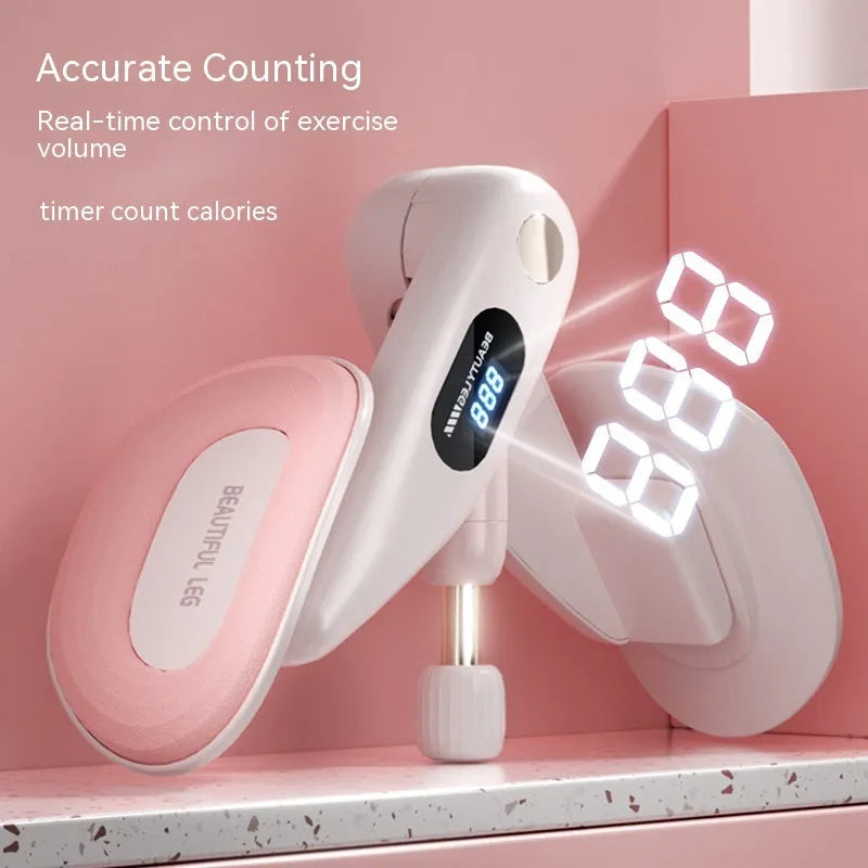 Pelvic floor muscle training device with digital counter in grey colour