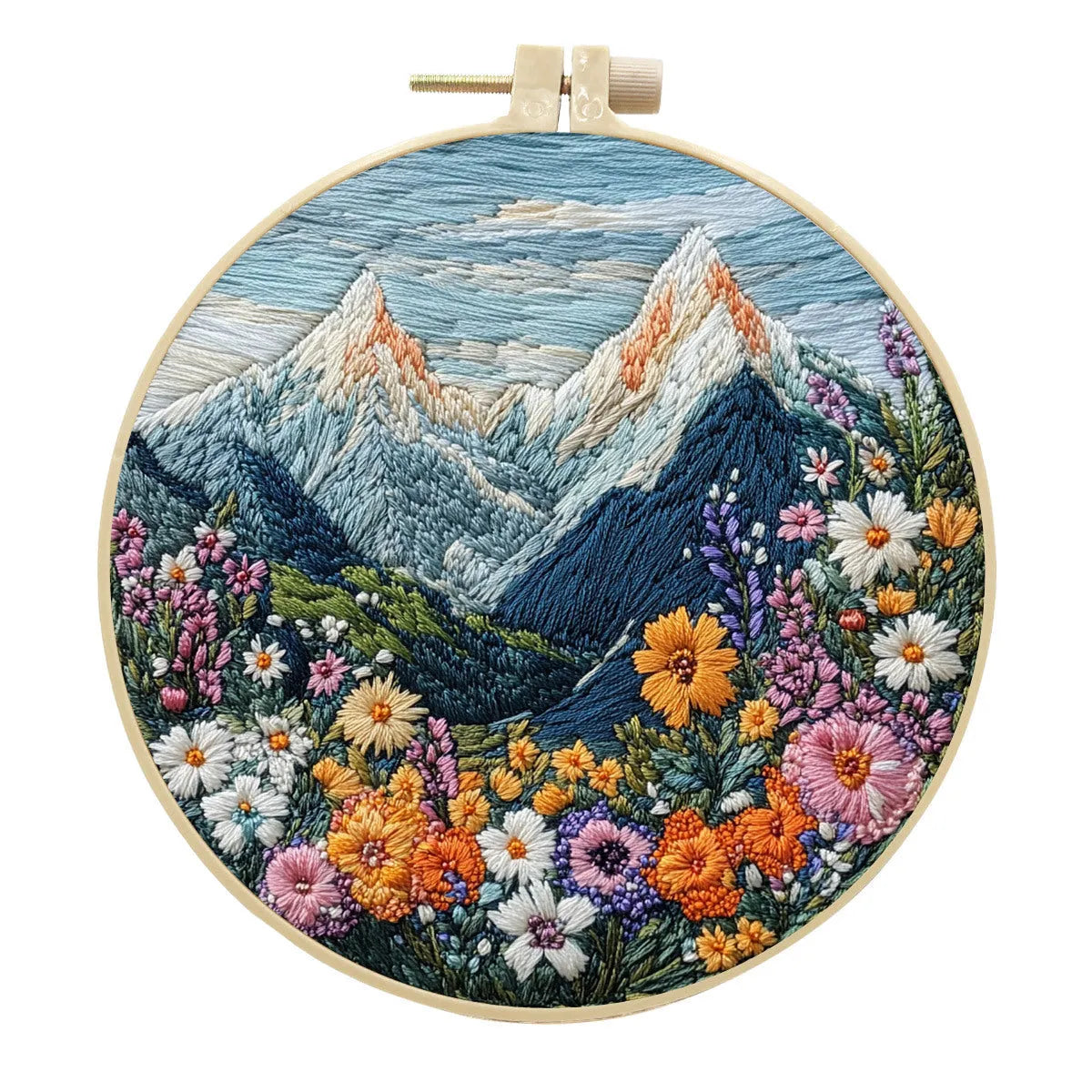 DIY embroidery cloth art material kit sets with cartoon anime pattern and modern simplicity style