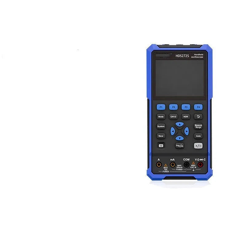 Handheld digital oscilloscope for automotive diagnostics with compact dimensions