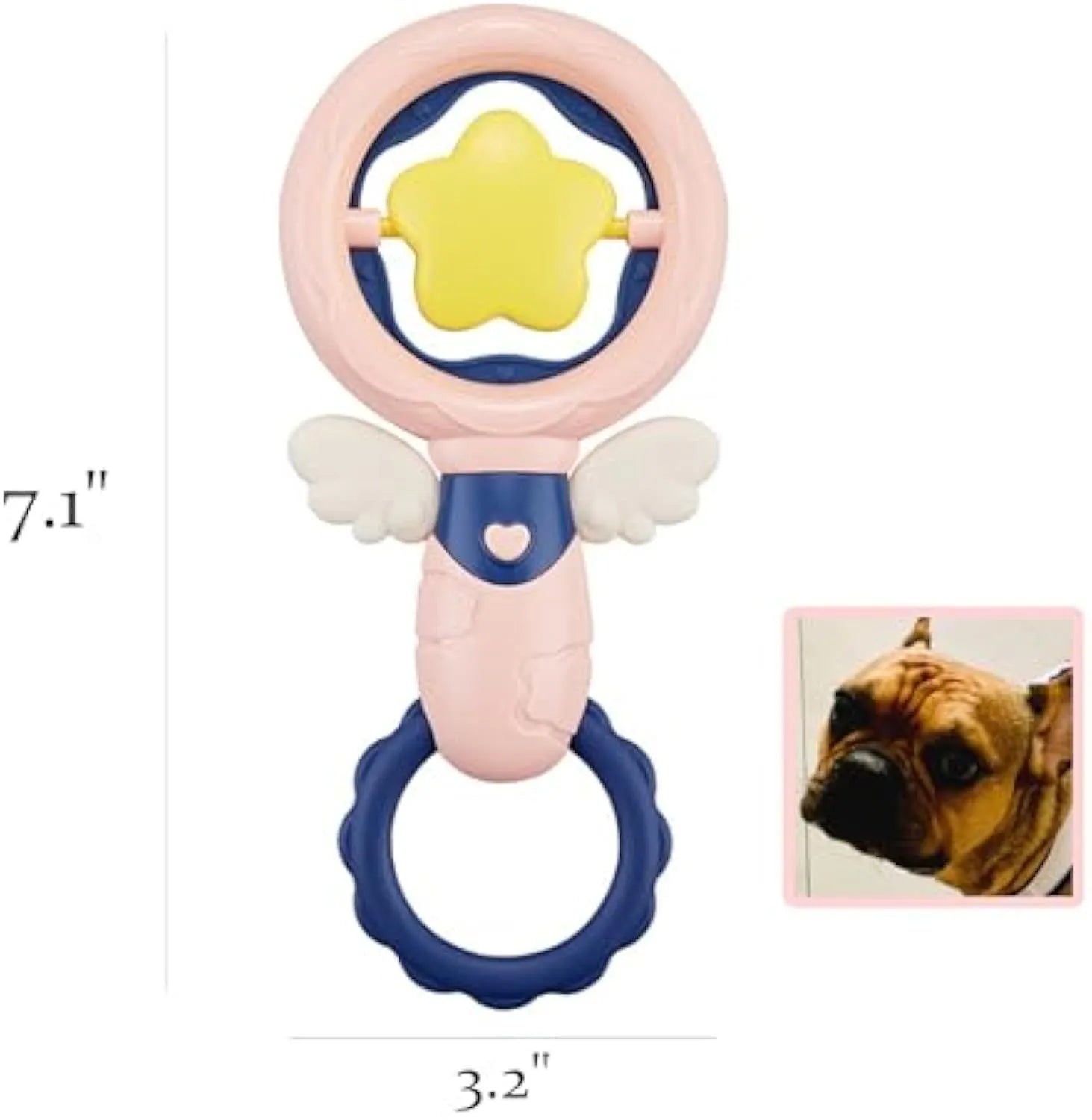 Set of four pink rubber dog chew toys for large breeds and aggressive chewers