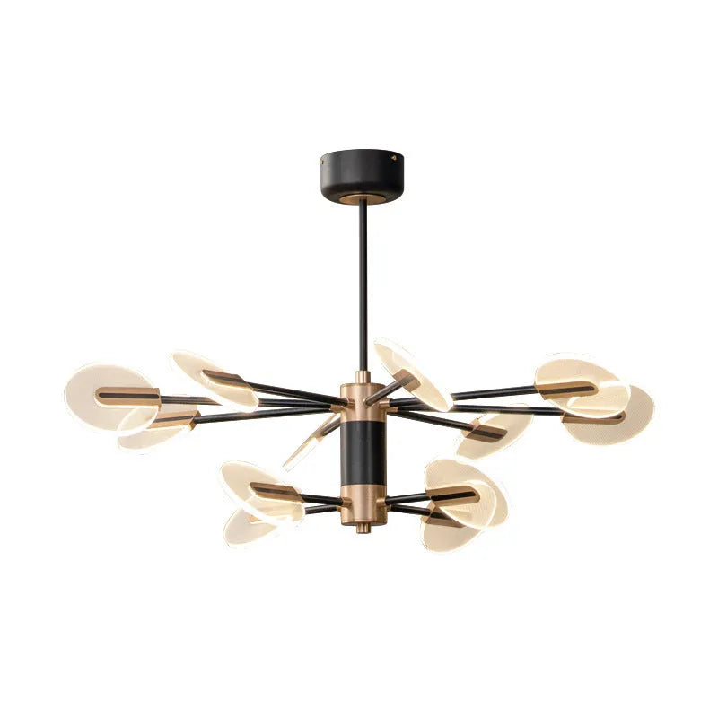 Nordic style iron and acrylic LED chandelier pendant lamp