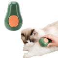 Green rechargeable cat steam brush with silicone teeth for grooming and massage