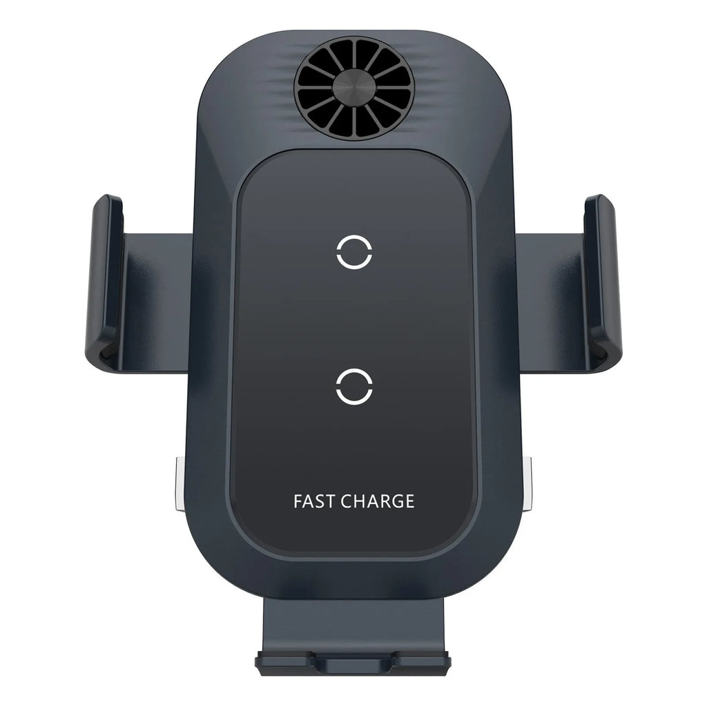 C35 colour car wireless charger phone holder with electric clamping and suction cup air vent mount