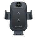 C35 colour car wireless charger phone holder with electric clamping and suction cup air vent mount