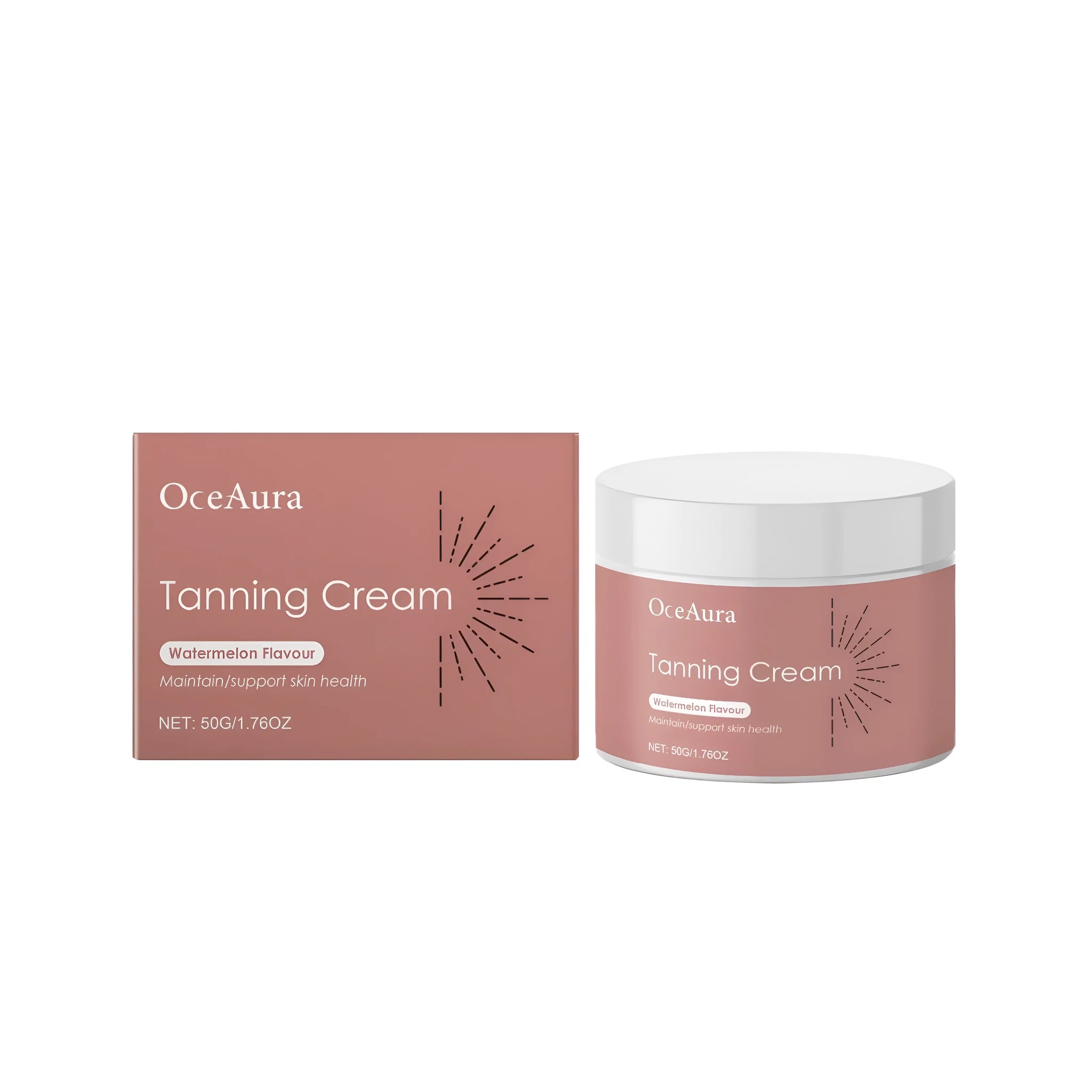 50g tube of tanning cream with watermelon extract and vitamin E formulation
