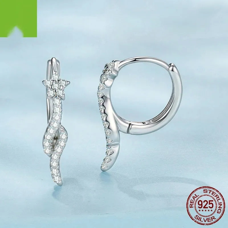 925 silver meteor star earrings for women with electroplated finish in colour SCE1960