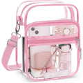 PVC cube-style crossbody bag in various colours showing 16.5x10x21.5cm dimensions