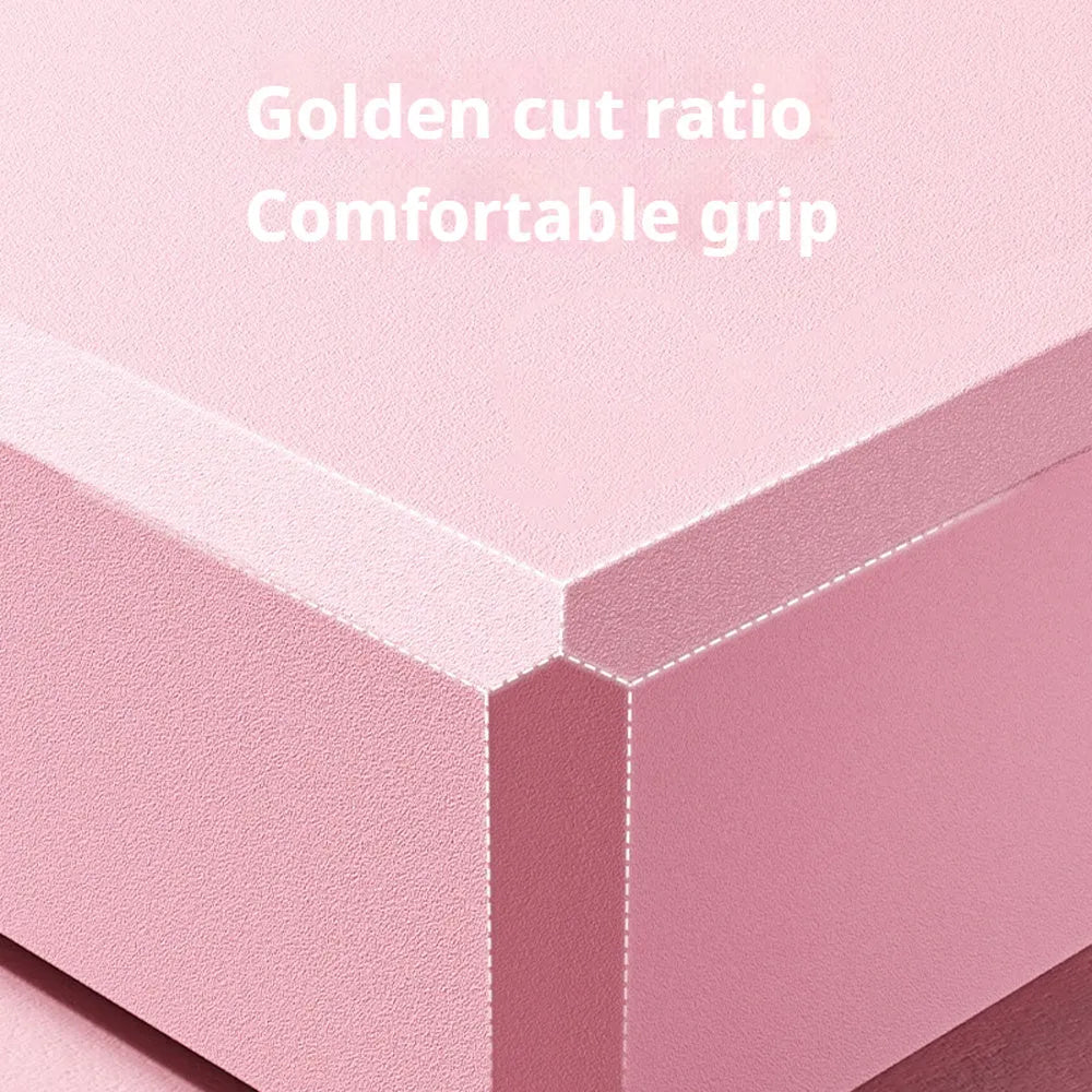 High density EVA yoga block with hexagonal ridges in solid colour for gym training and balance exercises