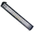 Black aluminium alloy double row LED strip light for off-road truck and agricultural machinery use.