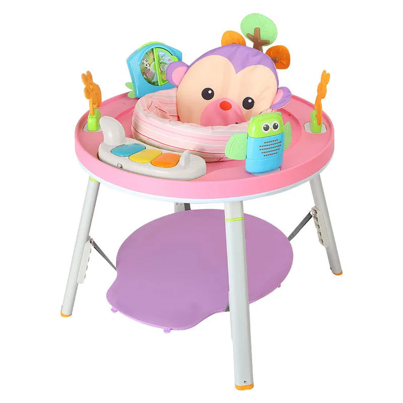 Baby bouncing activity chair in duck or lion theme with optional music cushion