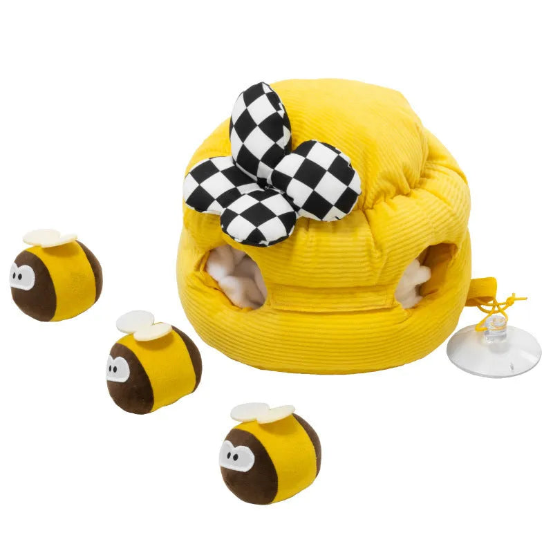 Honey digging dog snuffle mat made from polyester and pure cotton for hiding food and treats
