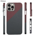 Aramid fibre ultra-thin frosted phone case for iPhone 12 series in black 1500D weave