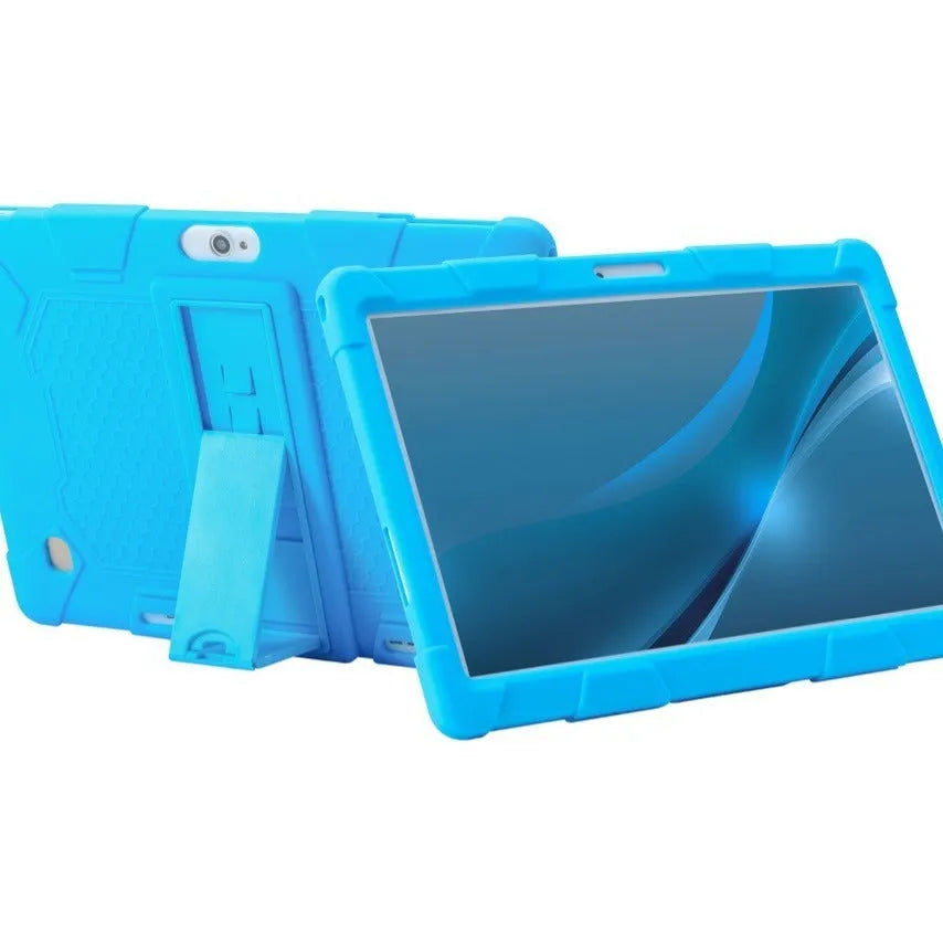 10.1-inch silicone tablet case with integrated folding bracket in multiple colour options