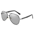 Men's polarised sunglasses with a metal frame, shown in a gold and black colour combination.