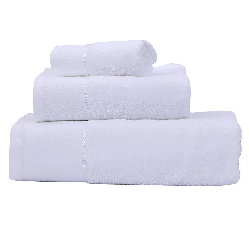 Cotton bath towel 70x140cm 600g in blue with combed yarn gear-break finish