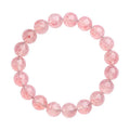 Natural white water strawberry quartz crystal ball bracelet with geometry beads