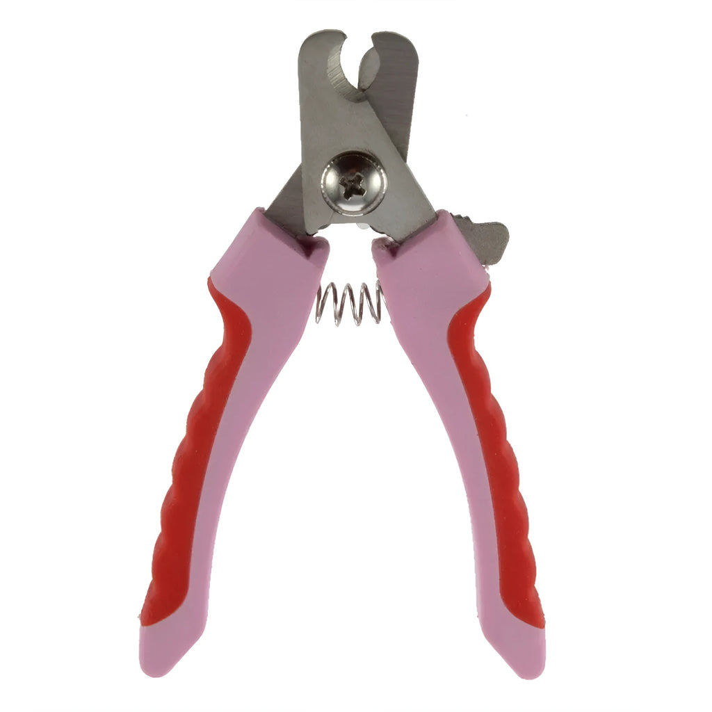 Pink 125mm stainless steel pet nail clippers scissors for small dogs and cats