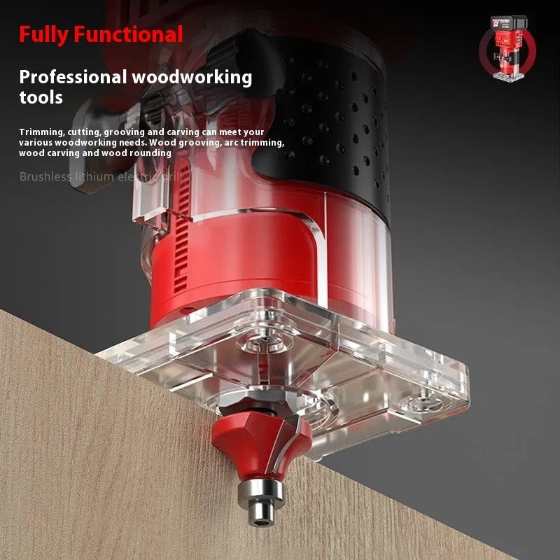 Brushless lithium battery trimmer engraving machine bare metal model for woodworking and household use
