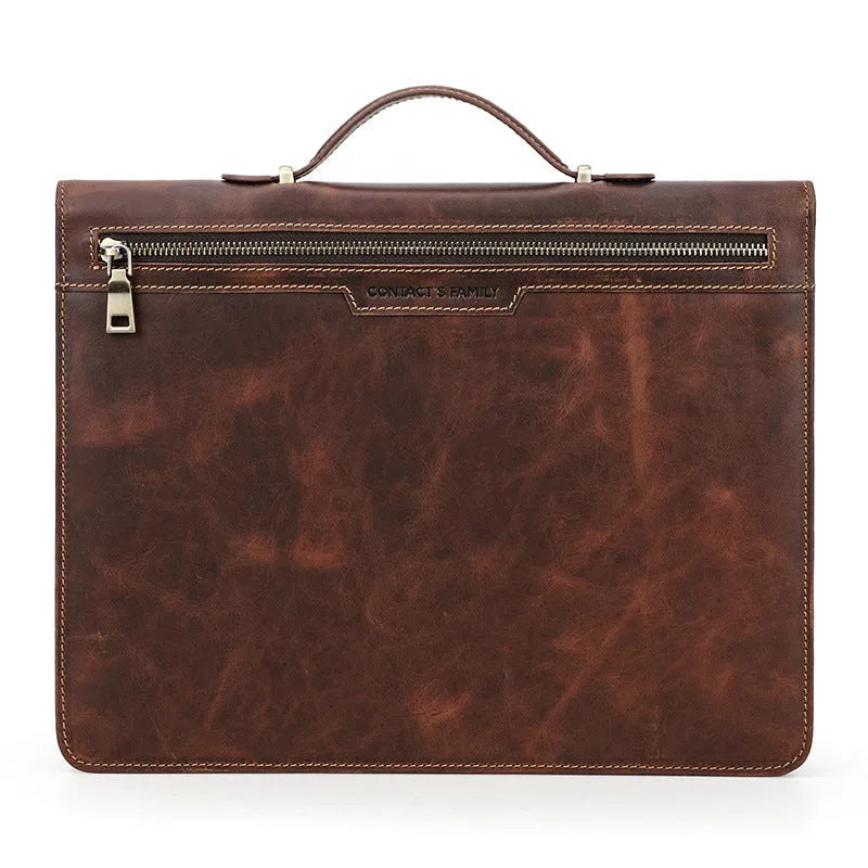 Leather multi-function flat cover in coffee brown for iPad Pro 12.9 with wallet style and solid colour finish